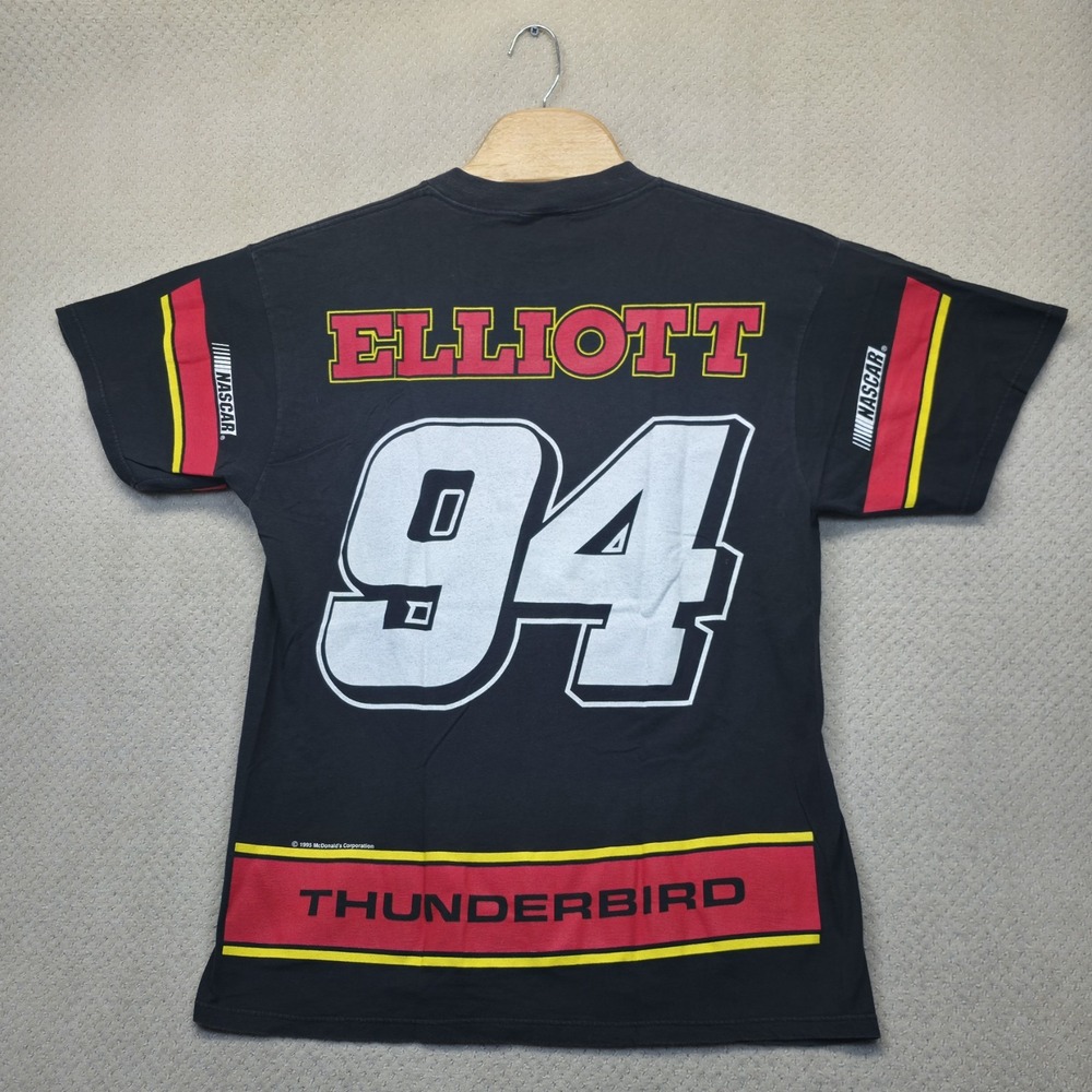 Vintage 1995 Bill Elliott T-Shirt XL NASCAR McDonald's All Over Print USA Made‎ - Picture 2 of 9